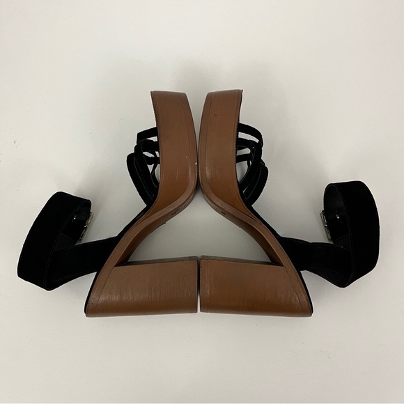 Free People Laney Suede Platform Block Heel Sandals - Picture 6 of 11